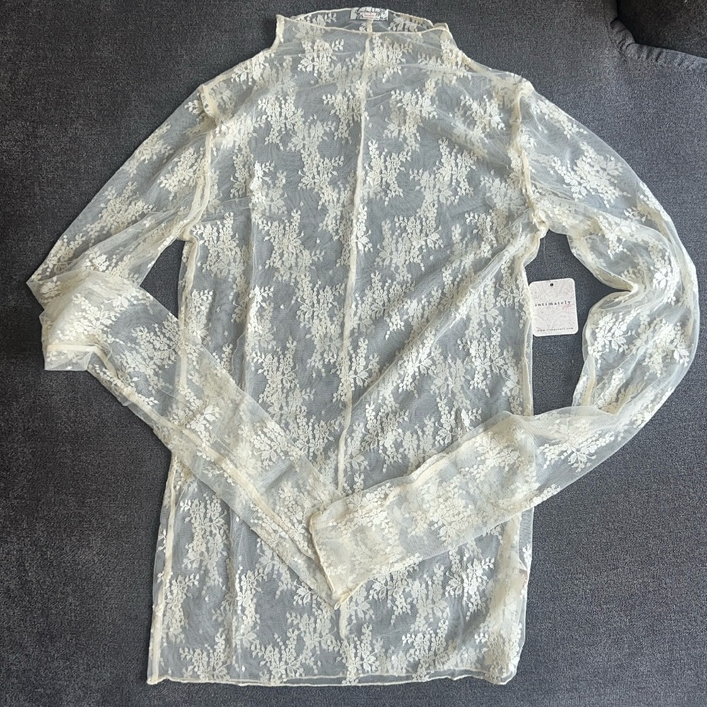*NEW WITH TAGS* FREE PEOPLE Lady Lux Layering Top in Evening Creme